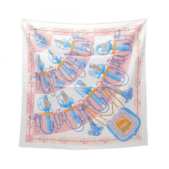 HERMES White Scarf - Picture 1 of 4